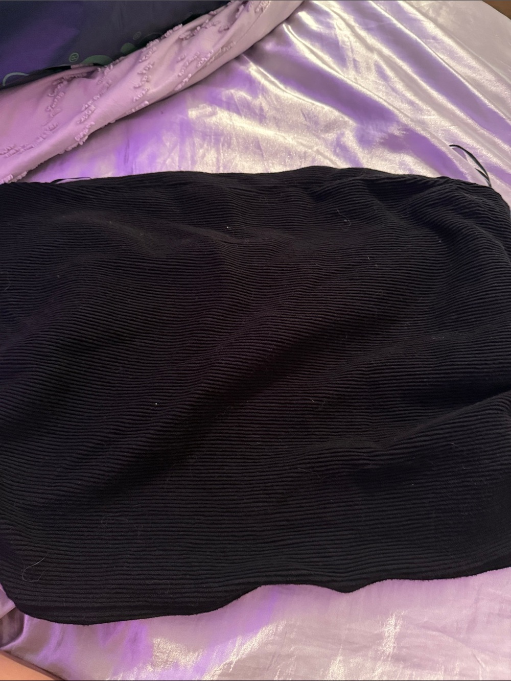 Ribbed black tube top